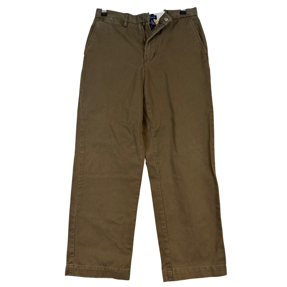 Polo Ralph Lauren Boys Classic Chino Pants Olive Brown •12• Cotton Twill Prep
